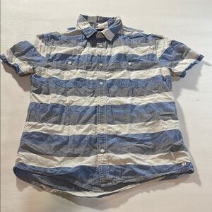 Hang Ten Button Up Short Sleeve Shirt Mens Size M